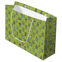 Cactussen en vetplanten Planten Hand getrokken Pat Large Cadeautasje