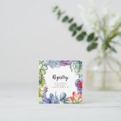 Cactussen en vetplanten trouwregistratiekaart informatiekaartje (Staand voorkant)