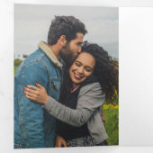 Cactussen en vetplanten waterverf Alles in één bru Drieluik Uitnodiging (Binnenzijde eerst)