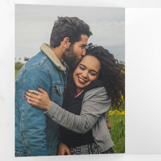 Cactussen en vetplanten waterverf Alles in één bru Drieluik Uitnodiging (Binnenzijde eerst)