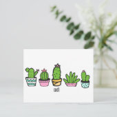 cactussen groepering briefkaart (Staand voorkant)