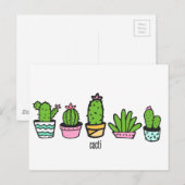 cactussen groepering briefkaart (Voorkant / Achterkant)