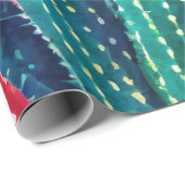 Cactussen in levendige kleuren cadeaupapier (Rol Hoek)