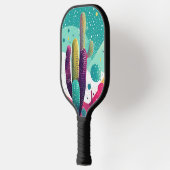 Cactussen in levendige kleuren pickleball paddle (Links)