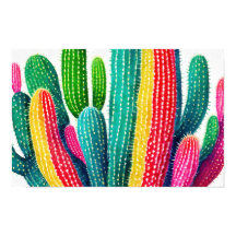 Cactussen in levendige kleuren