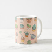 Cactussen in potten, patroon. koffiemok (Voorkant rechts)