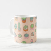 Cactussen in potten, patroon. koffiemok (Voorkant links)
