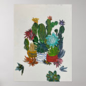 Cactussen in potten poster (Voorkant)