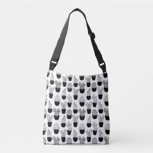 Cactussen Line Art Kleine Patroon Crossbody Tas