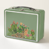 cactussen metalen lunchbox (Voorkant)