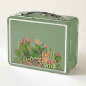 cactussen metalen lunchbox (Achterkant)