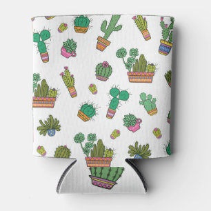  cactussen: naadloos patroonontwerp. blikjeskoeler