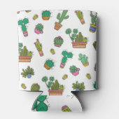  cactussen: naadloos patroonontwerp. blikjeskoeler (Achterkant)