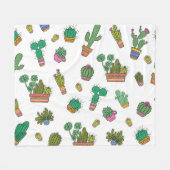 cactussen: naadloos patroonontwerp. fleece deken (Voorkant (Horizontaal))
