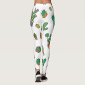 cactussen: naadloos patroonontwerp. leggings (Achterkant)
