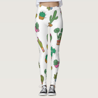 cactussen: naadloos patroonontwerp. leggings