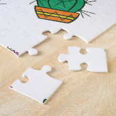 cactussen: naadloos patroonontwerp. legpuzzel (Zijkant)