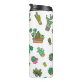 cactussen: naadloos patroonontwerp. thermosbeker (Geroteerd rechts)