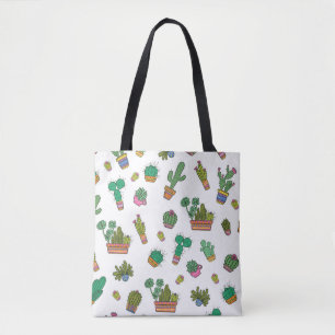 cactussen: naadloos patroonontwerp. tote bag
