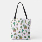 cactussen: naadloos patroonontwerp. tote bag (Achterkant)