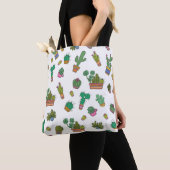 cactussen: naadloos patroonontwerp. tote bag (Dichtbij)
