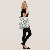 cactussen: naadloos patroonontwerp. tote bag (Op model)