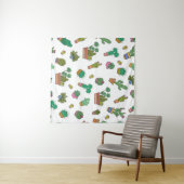 cactussen: naadloos patroonontwerp. wandkleed (In Situ (horizontaal))