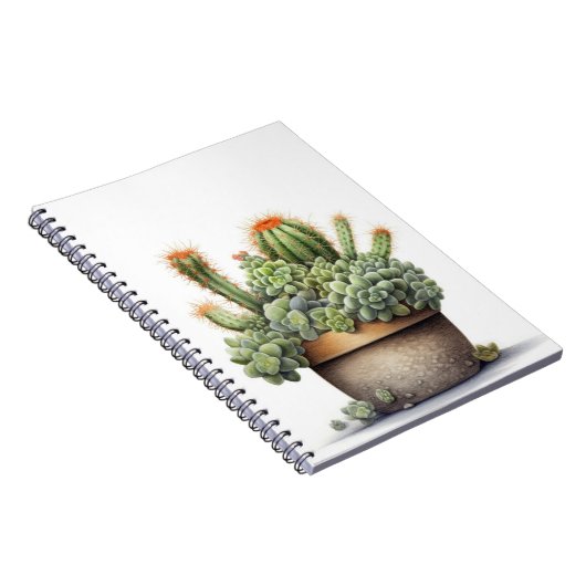 Cactussen Planten in Pot Notitieboek (Rechterzijde)