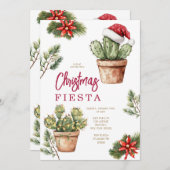 Cactussen Santa Mexicaanse Cactus Winter Kerstmis  Kaart (Voorkant / Achterkant)
