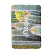 Cactussen succulent droomcitaat script vet modern badmat (Voorkant Verticaal)