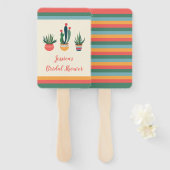 Cactussen Succulent Vrijgezellenfeest Hand Fan Handwaaier (Voorkant en achterkant)