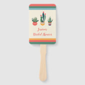 Cactussen Succulent Vrijgezellenfeest Hand Fan Handwaaier (Voorkant)