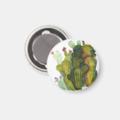 Cactussen, succulenten: vintage aquarel. magneet (Voorkant / Achterkant)