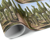 Cactussen tuin, tropisch woestijnlandschap. cadeaupapier (Rol Hoek)