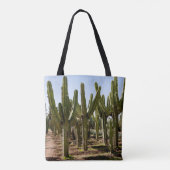 Cactussen tuin, tropisch woestijnlandschap. tote bag (Achterkant)