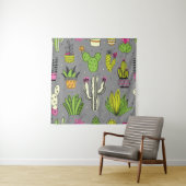 Cactussen, vetplanten: achtergrond. wandkleed (In situ)