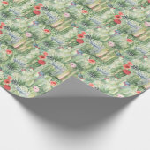 Cactussen, vetplanten: bloemenprint van de waterve cadeaupapier (Hoek)