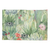 Cactussen, vetplanten: bloemenprint van de waterve kussensloop (Achterkant)