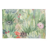 Cactussen, vetplanten: bloemenprint van de waterve kussensloop (Voorkant)