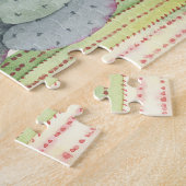 Cactussen, vetplanten: bloemenprint van de waterve legpuzzel (Zijkant)