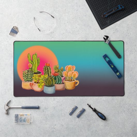 Cactussen & vetplanten Desk Mat (Werkstation)