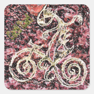 cactussen vierkante sticker