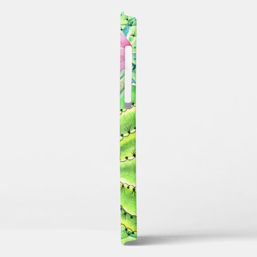Cactussen Waterverf: Bloemen Zomer Ornament. Case-Mate iPhone Case (Achterkant / Links)