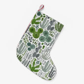 Cactussen Waterverf Handgeschilderd Patroon Kleine Kerstsok (Voorkant (Hangend))