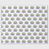 Cactussen Waterverf op wit Cadeaupapier (Vlak)