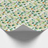 Cactussen witte achtergrond: graphics. cadeaupapier (Hoek)