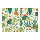 Cactussen witte achtergrond: graphics. kussensloop (Voorkant)