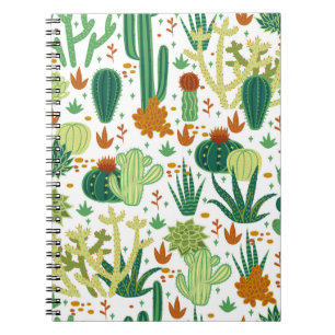 Cactussen witte achtergrond:  graphics. notitieboek