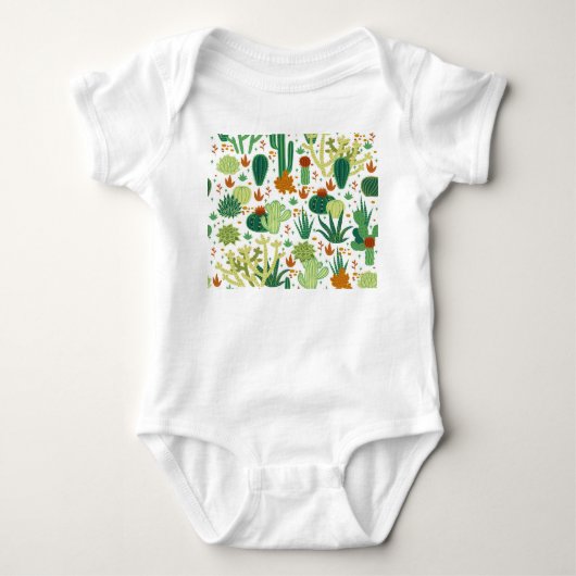 Cactussen witte achtergrond: graphics. romper (Voorkant)