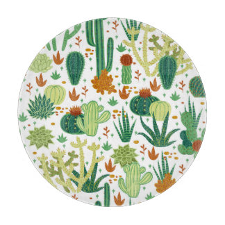 Cactussen witte achtergrond: graphics. snijplank